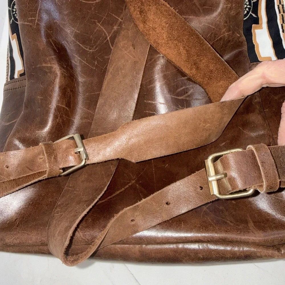 Aztec‎ cowhide leather Backpack